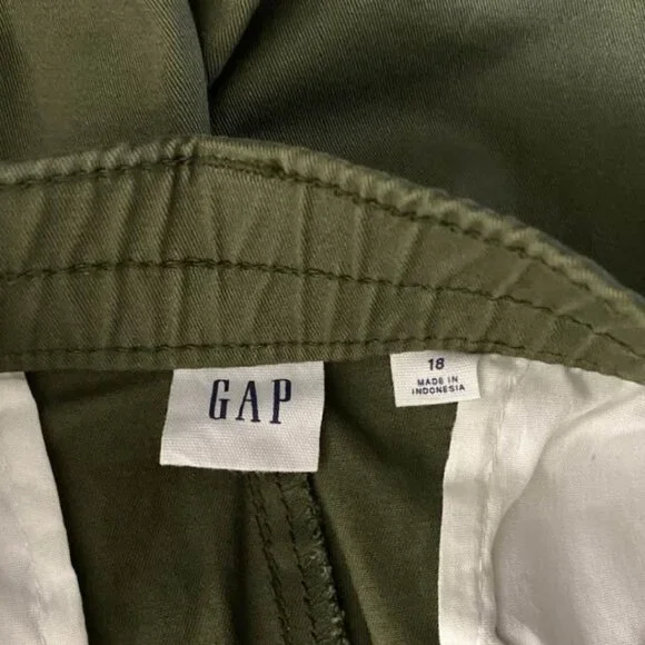 GAP Women's Army Green Trousers - High Rise - Size 18 - NWT Stretch Cotton Pants - Picture 8 of 12